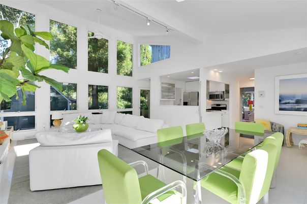 Dining room, Interior, Kitchen, Living room, Recessed Lighting, Stainless Steel Appliances