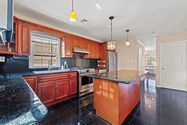 Interior, Kitchen, Pendant Lights, Recessed Lighting, Stainless Steel Appliances