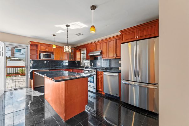 Interior, Kitchen, Pendant Lights, Recessed Lighting, Stainless Steel Appliances