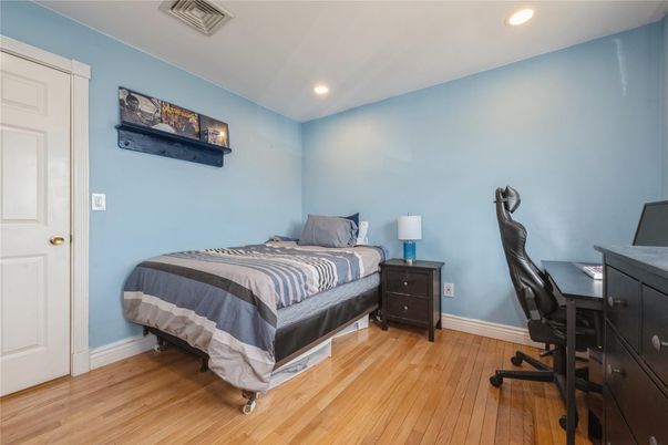 Bedroom, Home Office, Interior, Recessed Lighting, Wood Texture Flooring