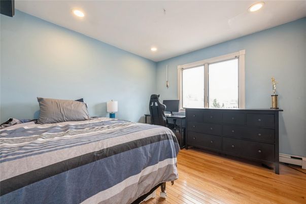 Bedroom, Home Office, Interior, Recessed Lighting, Wood Texture Flooring
