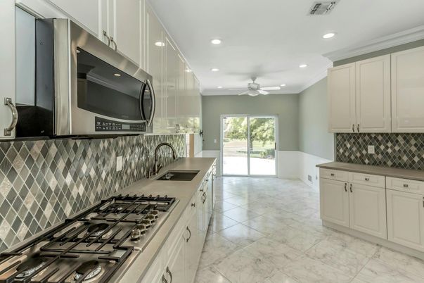Interior, Kitchen, Marble, Recessed Lighting