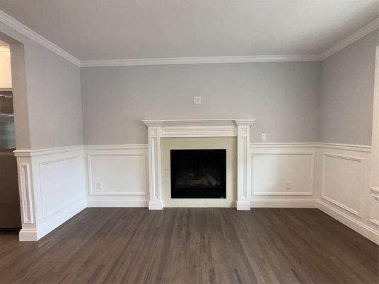 Empty room, Fireplace, Interior, Wood Texture Flooring
