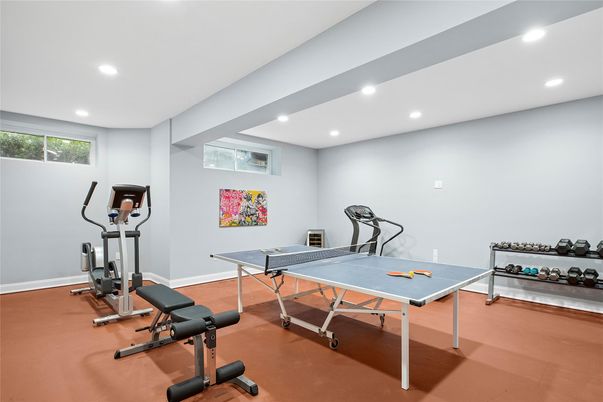 Fitness Equipment, Game Room, Interior, Recessed Lighting