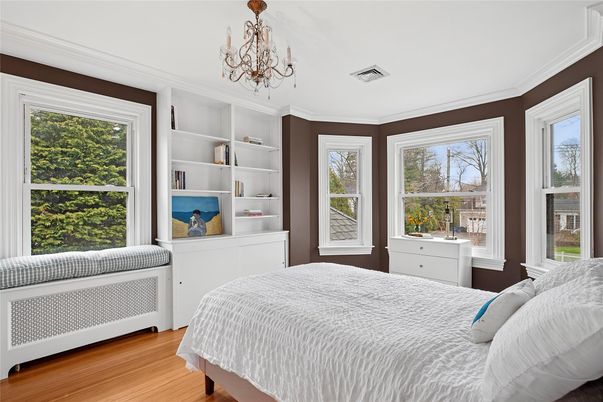 Bedroom, Chandelier, Interior, Wood Texture Flooring
