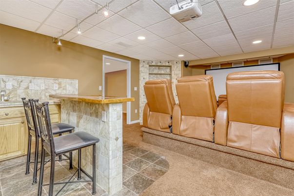 Home Theatre Room, Interior, Recessed Lighting