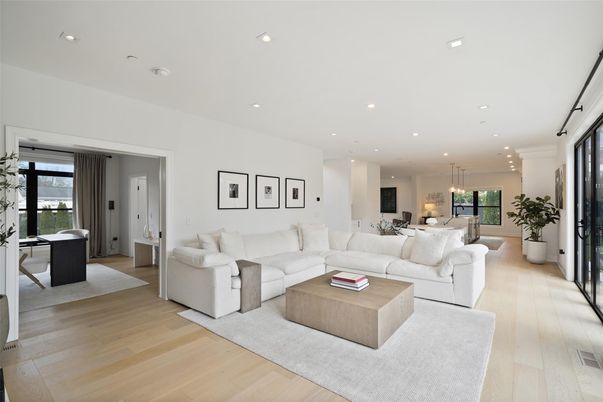 Dining room, Interior, Kitchen, Living room, Pendant Lights, Recessed Lighting, Wood Texture Flooring