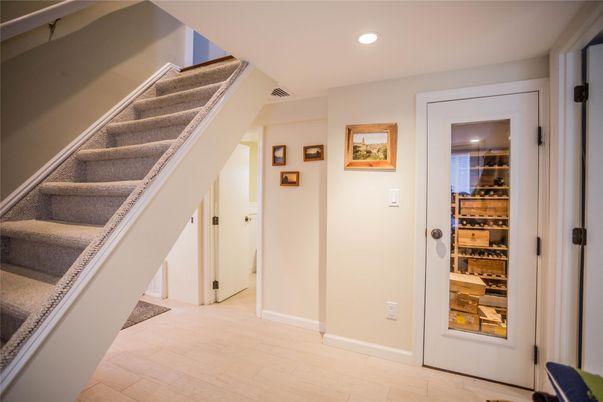 Interior, Recessed Lighting, Wine Storage, Wood Texture Flooring