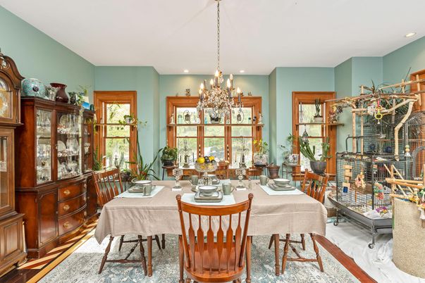 Chandelier, Dining room, Interior, Recessed Lighting