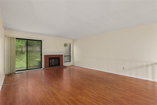 Empty room, Fireplace, Interior, Wood Texture Flooring