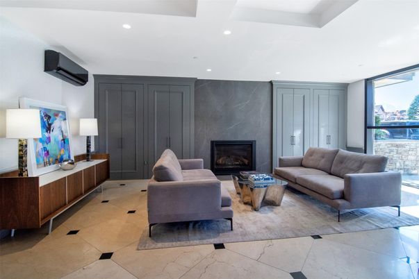 Fireplace, Interior, Living room, Recessed Lighting