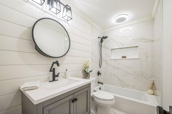 Bathroom, Interior, Marble Walls