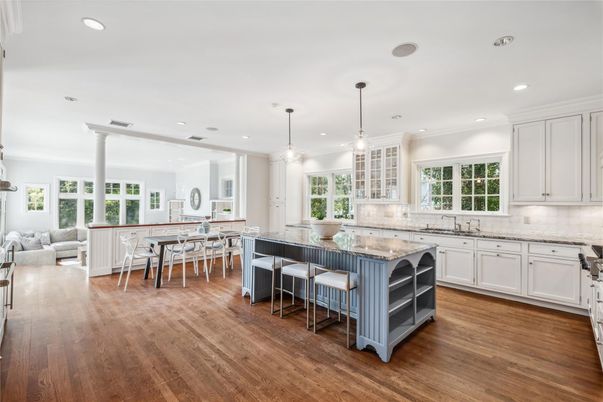 Dining room, Interior, Kitchen, Living room, Pendant Lights, Recessed Lighting, Wood Texture Flooring