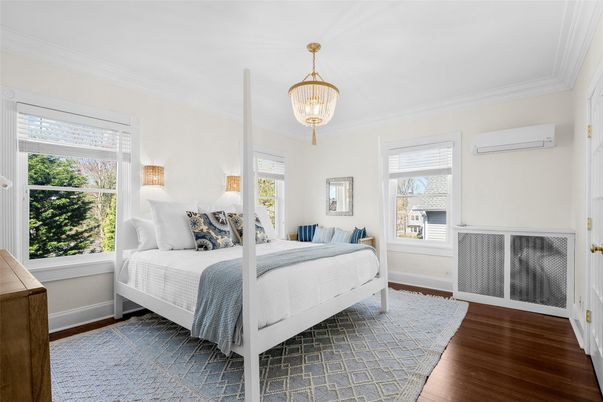 Bedroom, Chandelier, Interior, Wood Texture Flooring