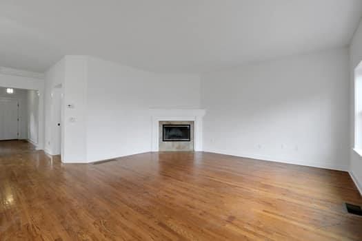 Empty room, Fireplace, Interior, Wood Texture Flooring