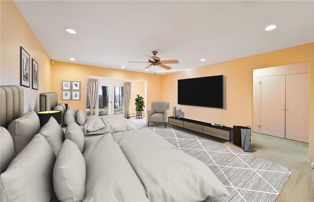 Bedroom, Interior, Living room, Recessed Lighting