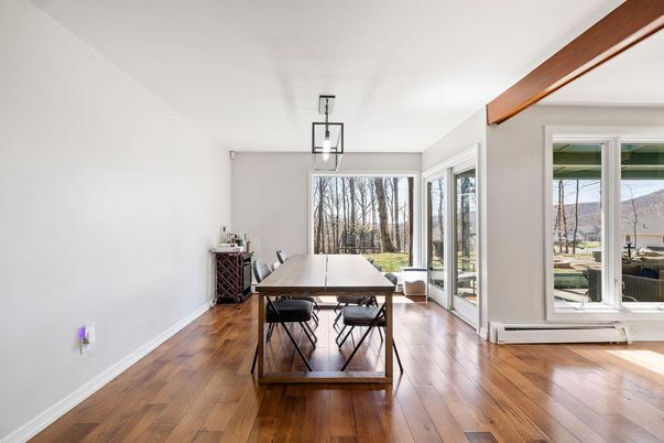 Dining room, Interior, Wood Texture Flooring