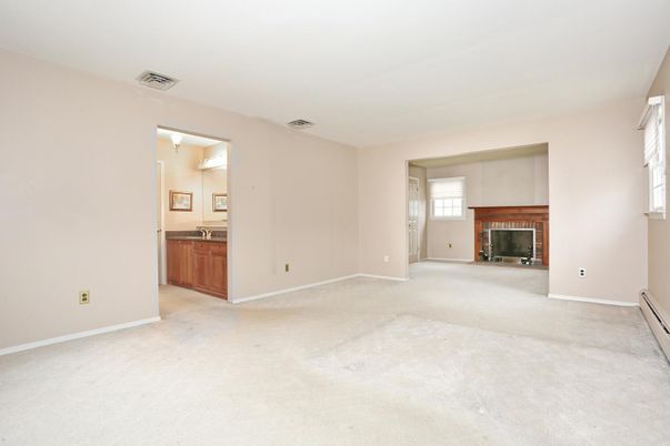 Empty room, Fireplace, Interior