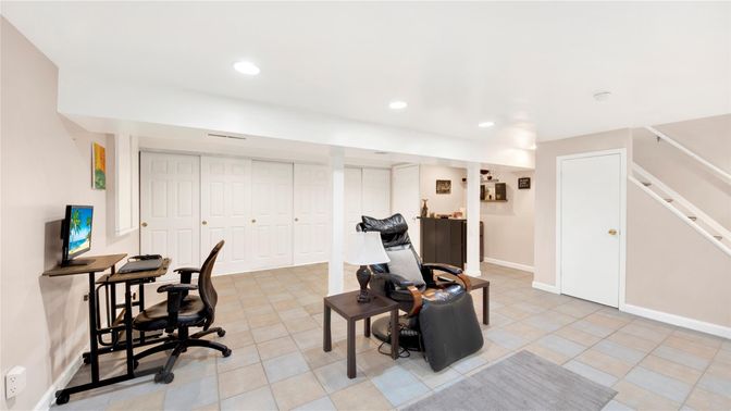 Home Office, Interior, Recessed Lighting