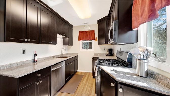 Interior, Kitchen, Wood Texture Flooring