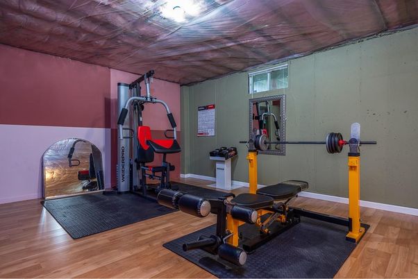 Fitness Equipment, Interior, Wood Texture Flooring