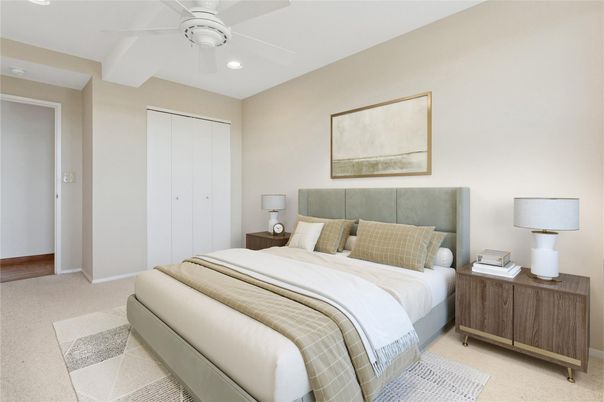 Bedroom, Interior, Recessed Lighting