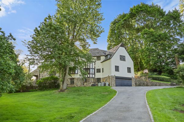 Attached, Backyard, Exterior, Facade, Tudor Revival