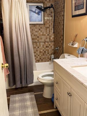 Bathroom, Interior, Wood Texture Flooring