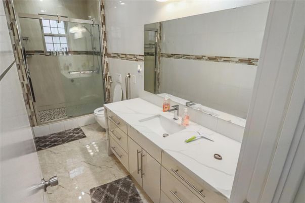 Bathroom, Dual Sink Vanities, Glass Shower, Interior