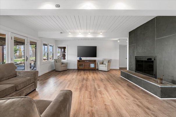 Fireplace, Interior, Living room, Wood Texture Flooring