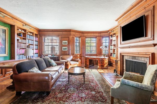 Fireplace, Home Office, Interior, Living room, Wood Texture Flooring