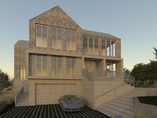 Attached, Exterior, Facade, Modern