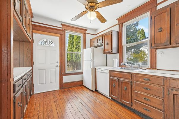 Interior, Kitchen, Wood Texture Flooring