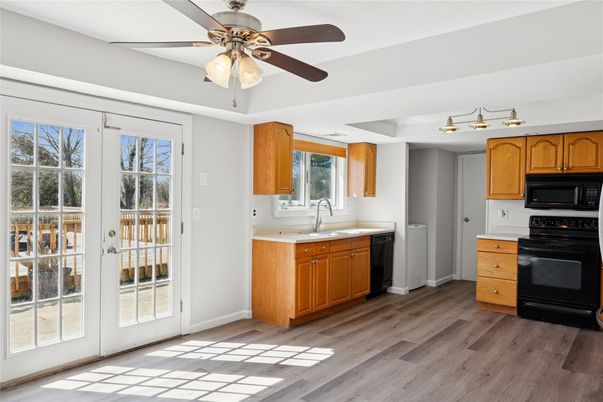 Interior, Kitchen, Wood Texture Flooring
