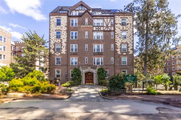 Exterior, Facade, Brick Facade, Condo Building