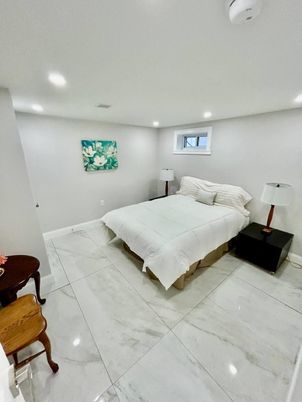 Bedroom, Interior, Marble, Recessed Lighting