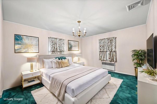 Bedroom, Chandelier, Interior