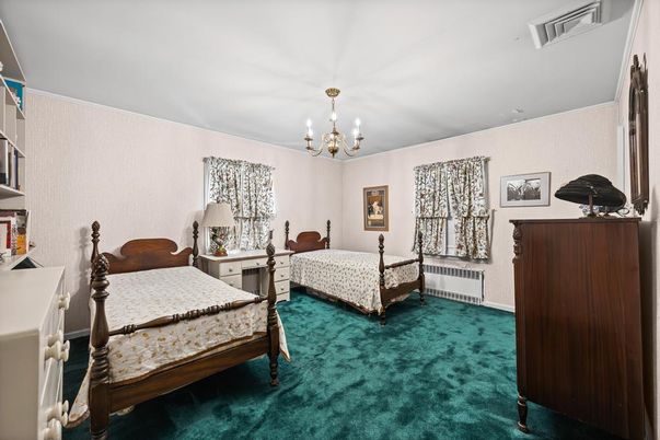 Bedroom, Chandelier, Interior
