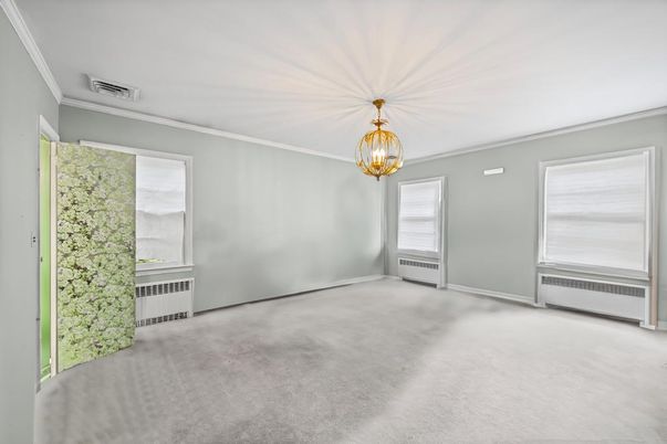 Chandelier, Empty room, Interior