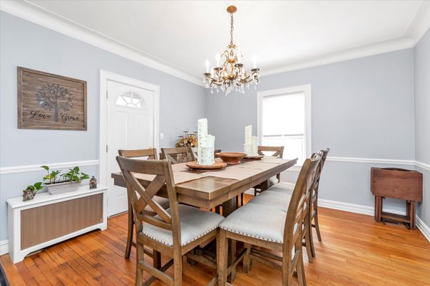 Chandelier, Dining room, Interior, Wood Texture Flooring