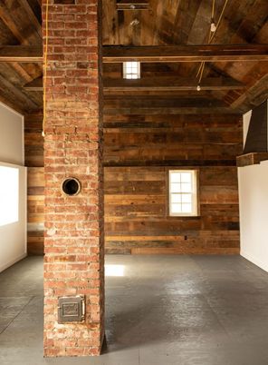 Empty room, Interior, Stone Walls, Wooden Beams, Wooden Ceilings, Wooden Walls
