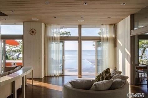 Interior, Living room, Pendant Lights, Recessed Lighting, Water, Wood Texture Flooring