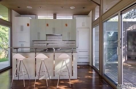Interior, Kitchen, Pendant Lights, Recessed Lighting, Wooden Ceilings, Wood Texture Flooring