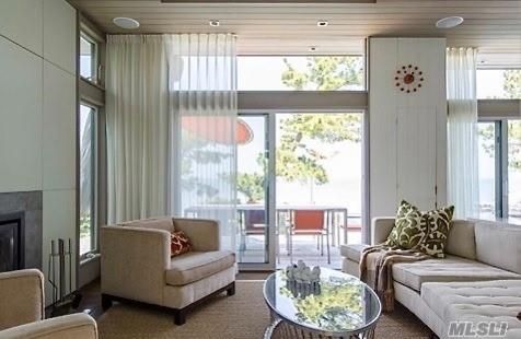 Fireplace, Interior, Living room, Pendant Lights, Recessed Lighting, Wooden Ceilings
