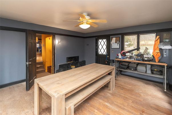 Fireplace, Interior, Wood Texture Flooring