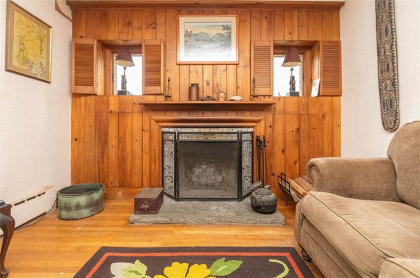 Fireplace, Interior, Wood Texture Flooring, Wooden Walls