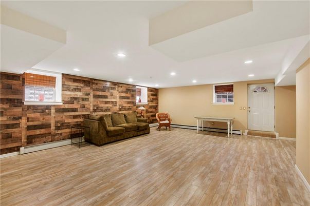 Interior, Recessed Lighting, Wood Texture Flooring, Wooden Walls