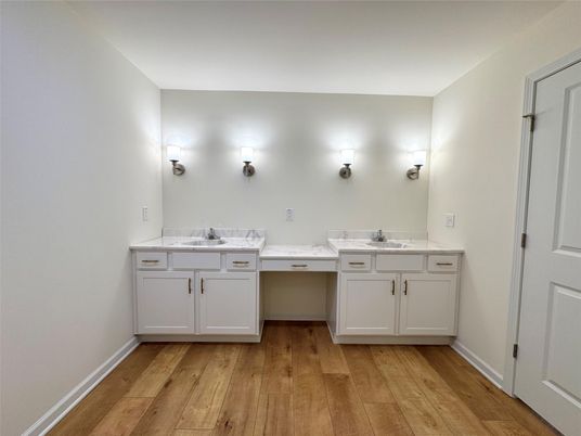 Bathroom, Dual Sink Vanities, Interior, Wood Texture Flooring