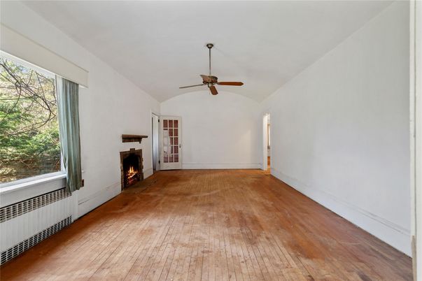 Empty room, Fireplace, Interior, Wood Texture Flooring
