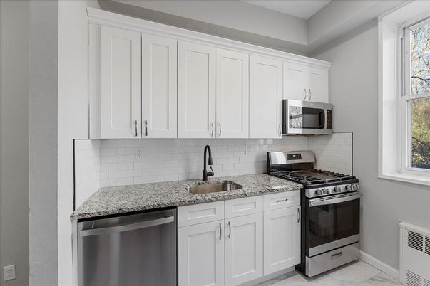 Interior, Kitchen, Marble, Stainless Steel Appliances